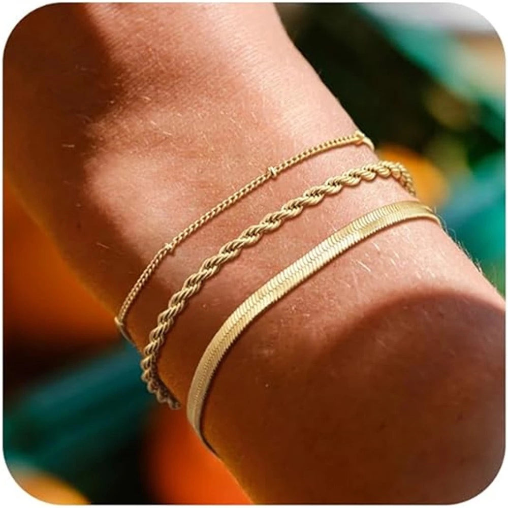 Kit 3 Pulseiras Femininas SEMI JOIA 😍